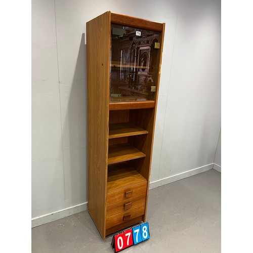 778 - Mid century single wall unit some veneer a/f