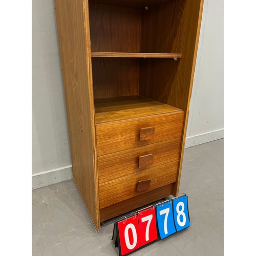 778 - Mid century single wall unit some veneer a/f