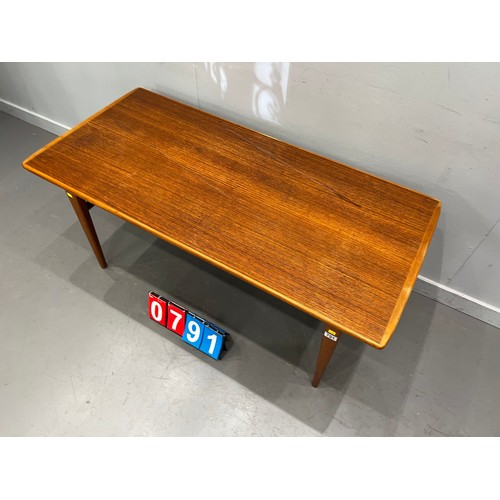 791 - Swedish mid century adjustable coffee table 'elevator' table