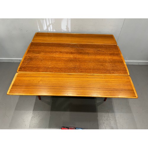 791 - Swedish mid century adjustable coffee table 'elevator' table