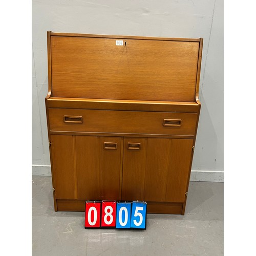 805 - Mid century teak bureau