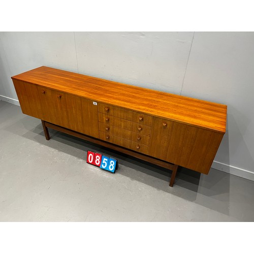 858 - Mid century teak sideboard very long, very clean