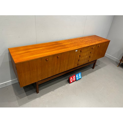 858 - Mid century teak sideboard very long, very clean