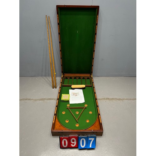 907 - Victorian mahogany bagatelle superb condition (one of the best we have seen)