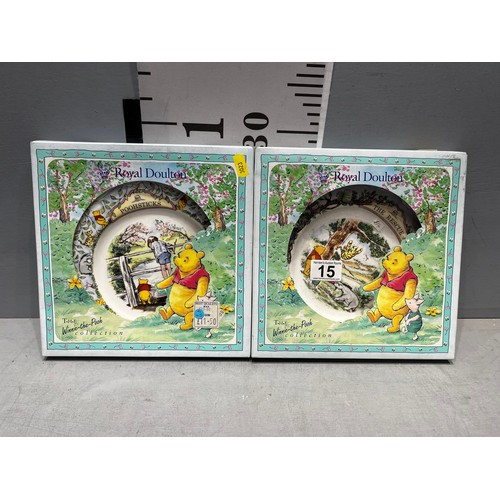15 - 2 Royal doulton Winnie the pooh collectors plate