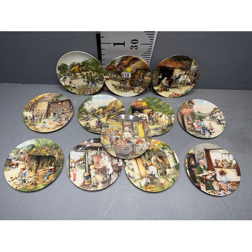 19 - 12 Royal doulton collectors plates 'old country crafts' by Susan neale