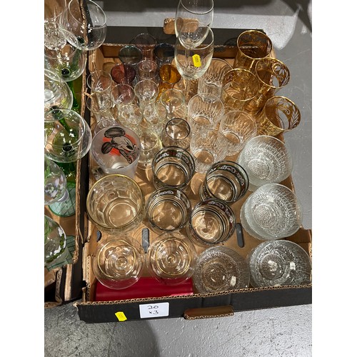 20 - 3 Boxes glassware
