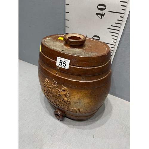 55 - Victorian salt glazed brandy barrel