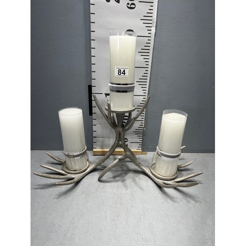 84 - Antlers candle holder with candles