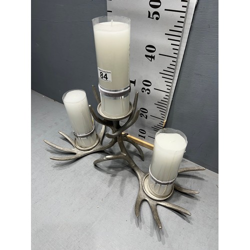 84 - Antlers candle holder with candles
