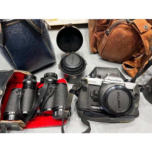 98 - 2 Bags cameras, binoculars etc