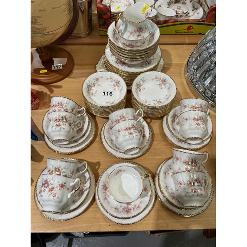 116 - large paragon china 'Victorian rose' tea set approx 74 pieces
