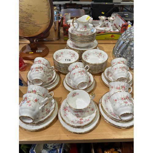 116 - large paragon china 'Victorian rose' tea set approx 74 pieces