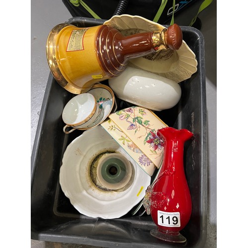 119 - Box collectable pottery