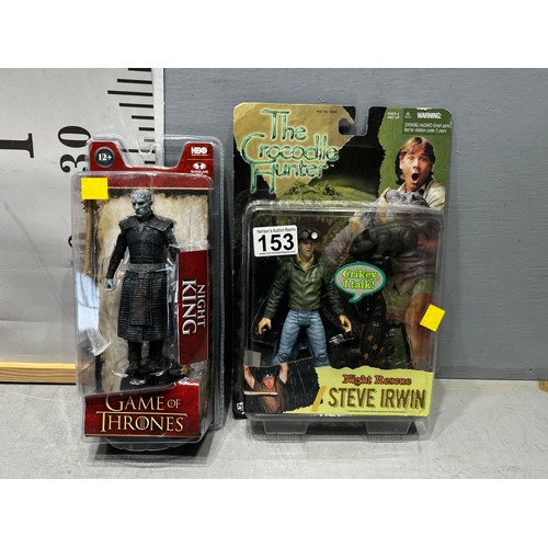 153 - Game of Thrones Night King + Steve Irwin Night rescue figures boxed