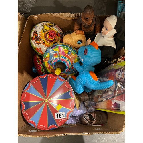 181 - 2 boxes toys etc