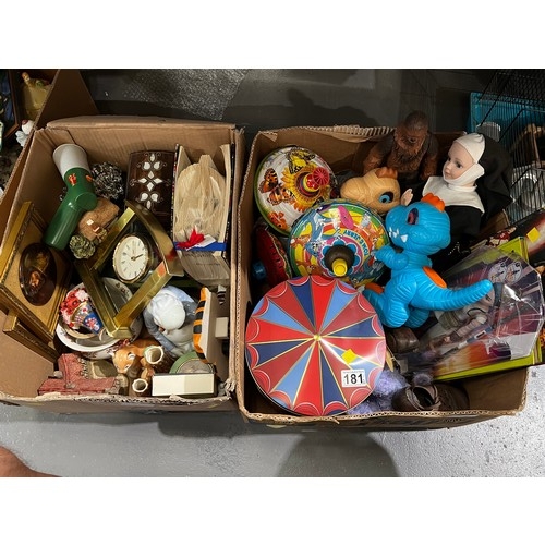 181 - 2 boxes toys etc