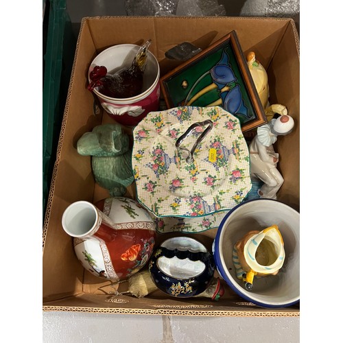 191 - Good box collectable pottery, Carltonware, Sylvac, Nao etc