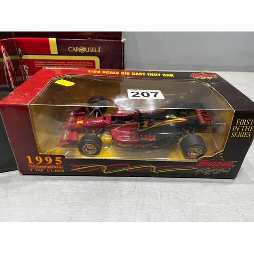 207 - 3 boxed Racing cars