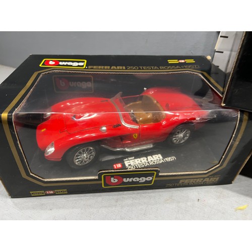 211 - 3 boxed Burago cars inc Ferrari, Mercedes, Alta