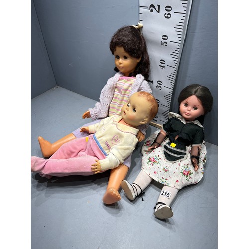 235 - 3 large dolls