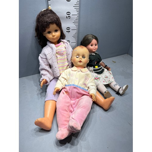 235 - 3 large dolls