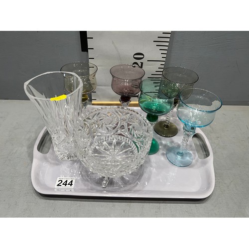 244 - Tray glassware