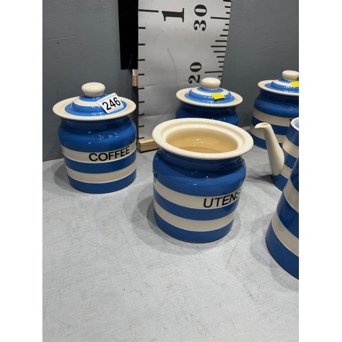 246 - Quantity blue / white T.G. Greens pottery