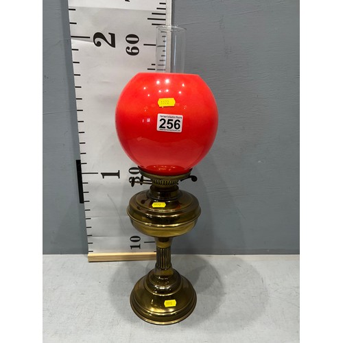 256 - Early 20th century brass oil lamp