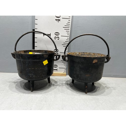 269 - Pair of early 20th century French cauldron / pans