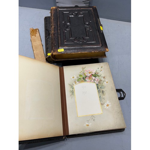 292 - 3 Victorian leather photo albums a/f