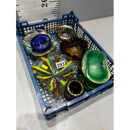 293 - Collection of coloured glass ware