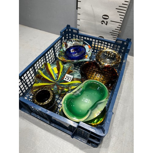 293 - Collection of coloured glass ware