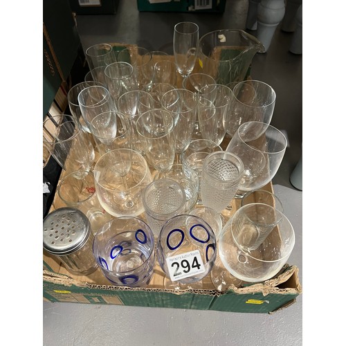 294 - Box of glass ware