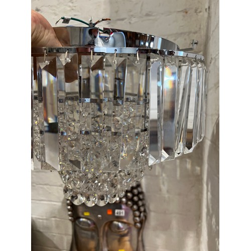 490 - 2 beautiful ceiling lights with cut glass droplets Cost £400 each