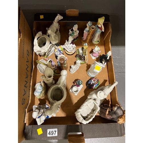 497 - 3 box misc pottery