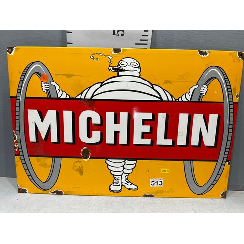 513 - Large enamel Michelin sign