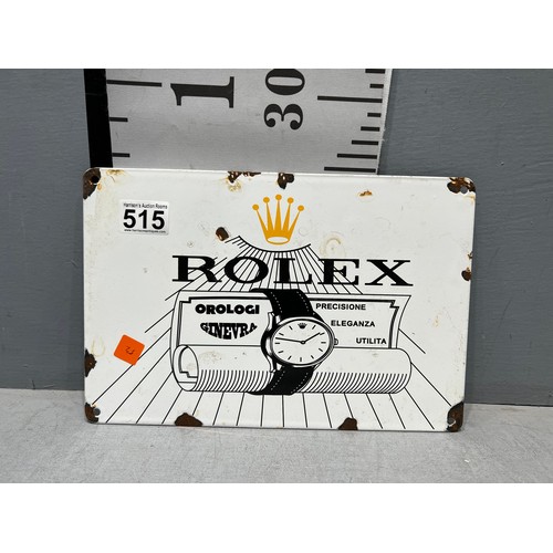 515 - Small enamel sign 'Rolex'