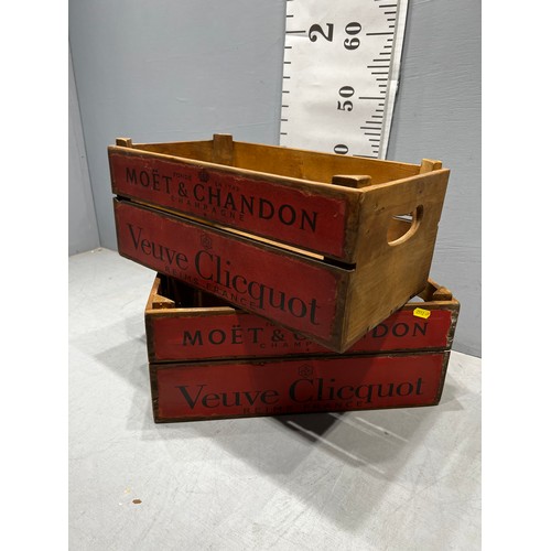 518 - Pair of red Moet ADVERTISING DISPLAY boxes