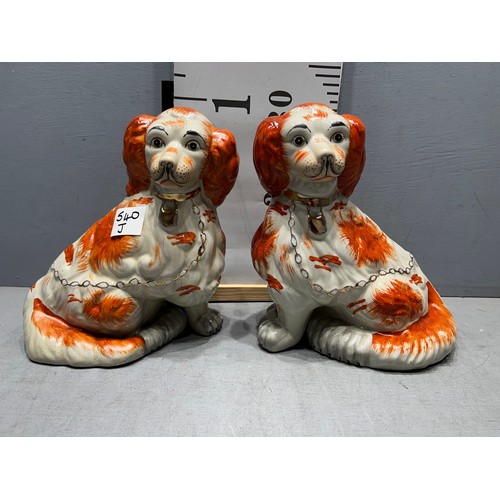 540J - Pair staffordshire dogs