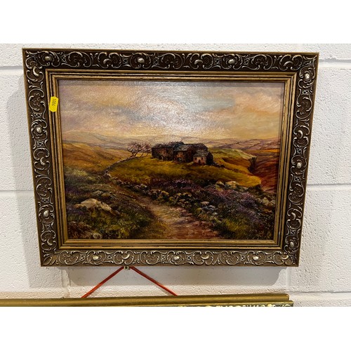 540R - 5 good oil on board pictures in gilt frames