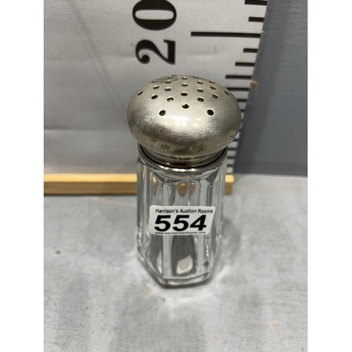 554 - Silver top sugar sifter