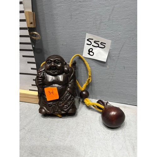 555B - Hardwood Buddha inro