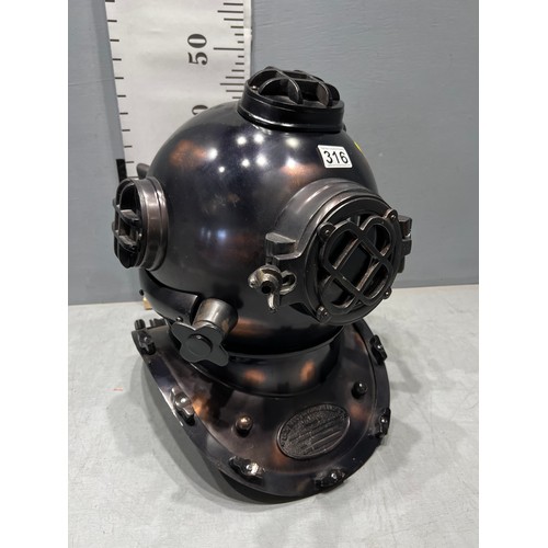 316 - Large US Navy divers helmet for display