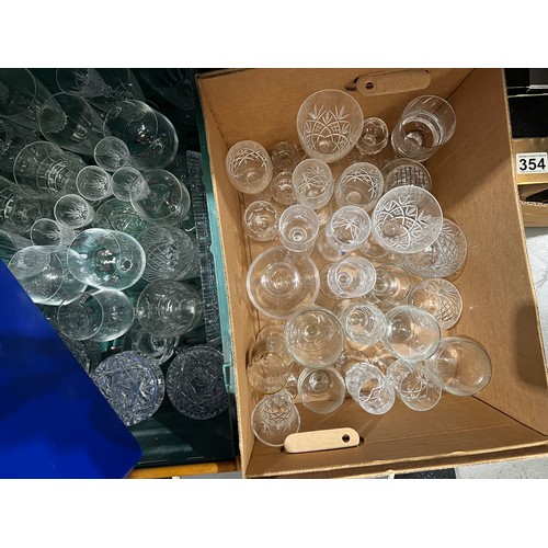 359 - 3 boxes glass ware