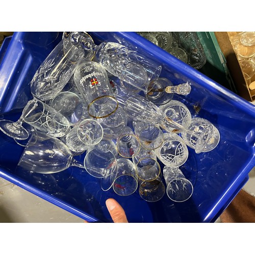 359 - 3 boxes glass ware