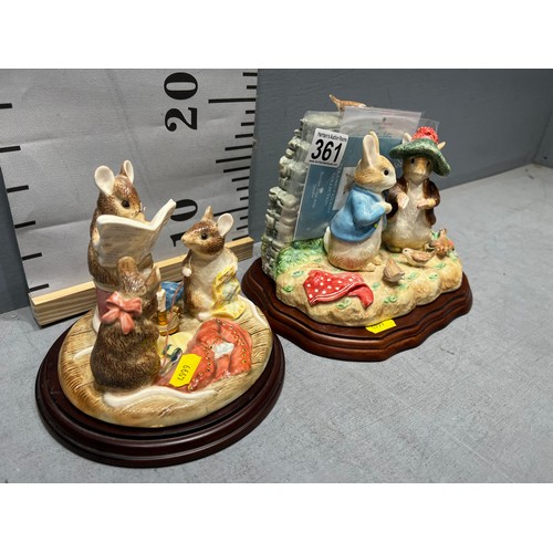 361 - Beatrix Potter 'The tale of Gloucester' no. 1106 + 'The tale of Benjamin Bunny no. 655 with certific... 