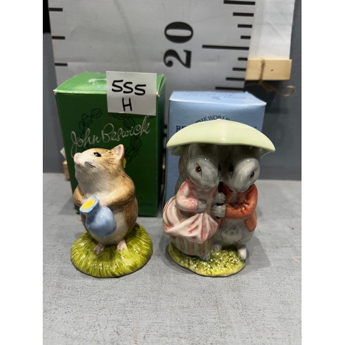 555H - Beswick 'Timmy Willie fetching milk' + Beswick 'Goodie & Timmy tip toes' both boxed