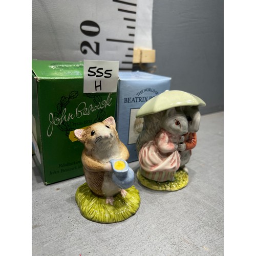 555H - Beswick 'Timmy Willie fetching milk' + Beswick 'Goodie & Timmy tip toes' both boxed