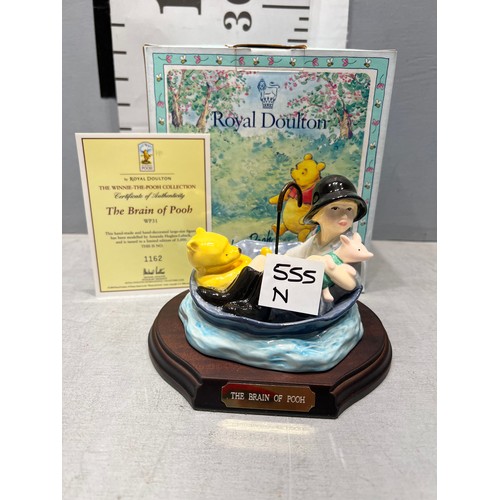 555N - Royal Doulton 'Winnie the Pooh - The brain of Pooh' (no. 1162) with certificate and box